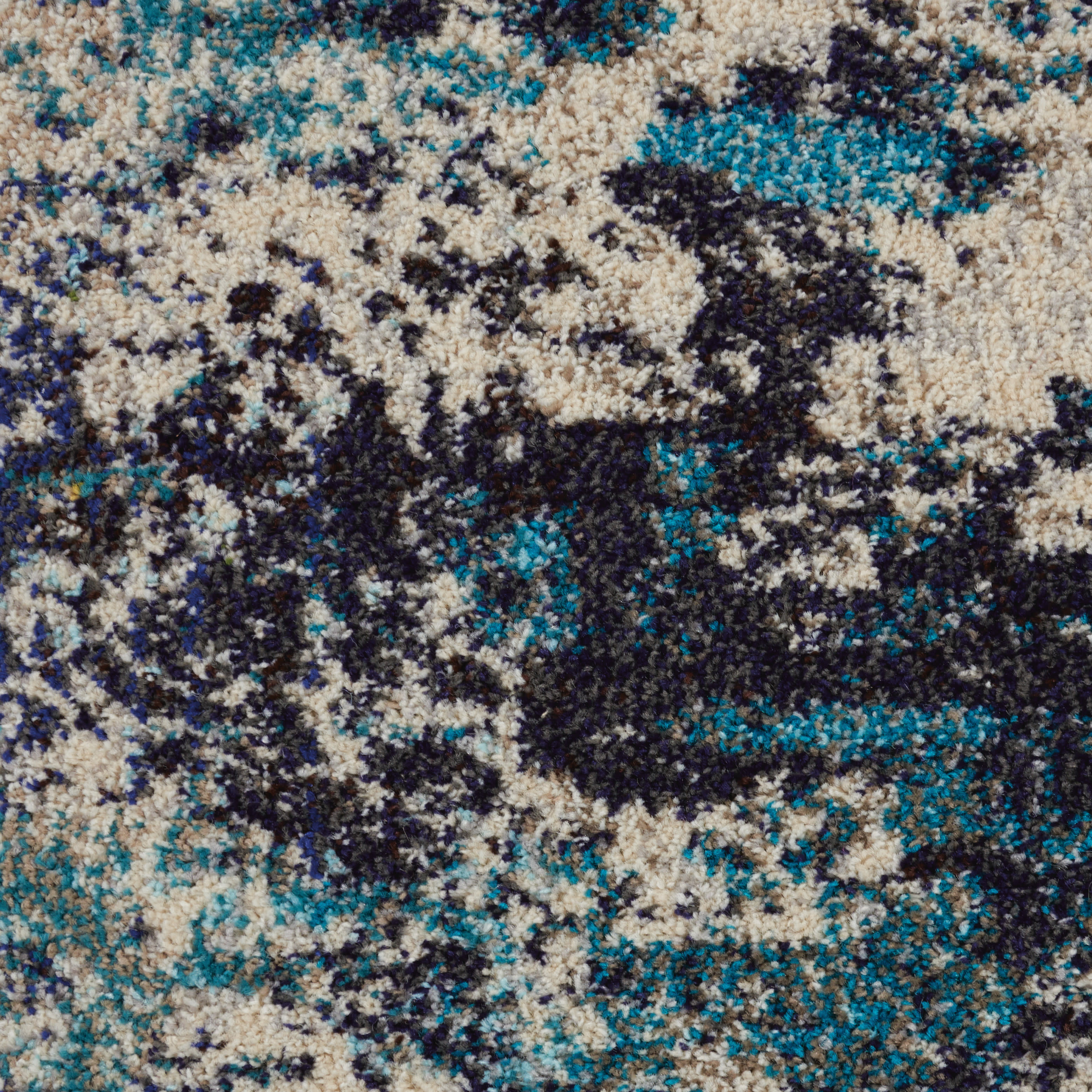 Nourison Celestial 3'11" x 5'11" Ivory Teal Blue Modern Indoor Rug