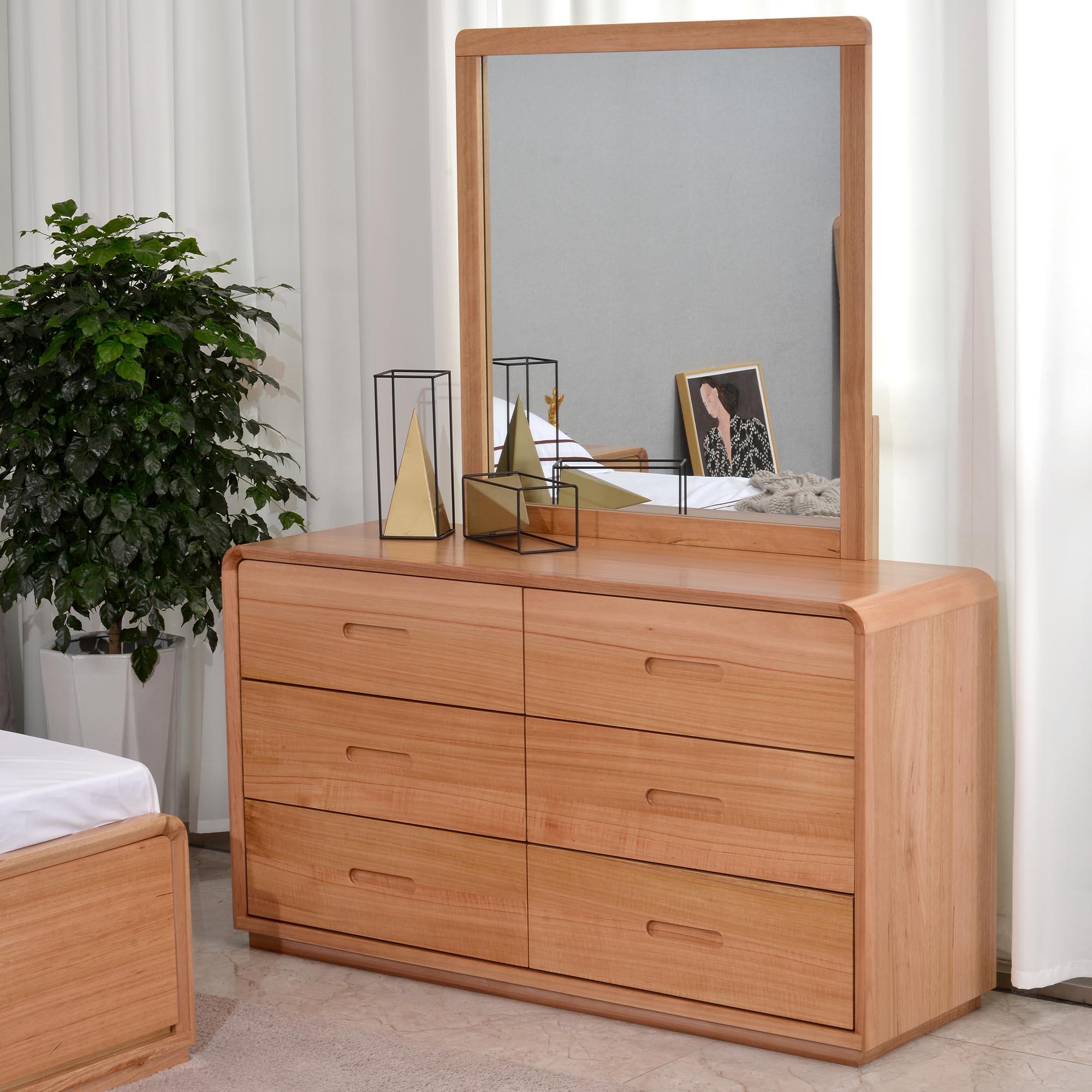Lifestyle image of the  Valentine Dresser (6 Drawer), Natural from Forty Winks