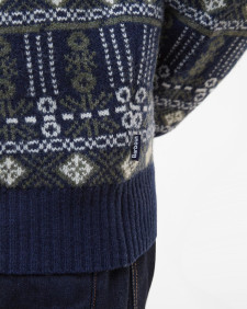 Maglione girocollo Grangetown Fair Isle Inky Blue
