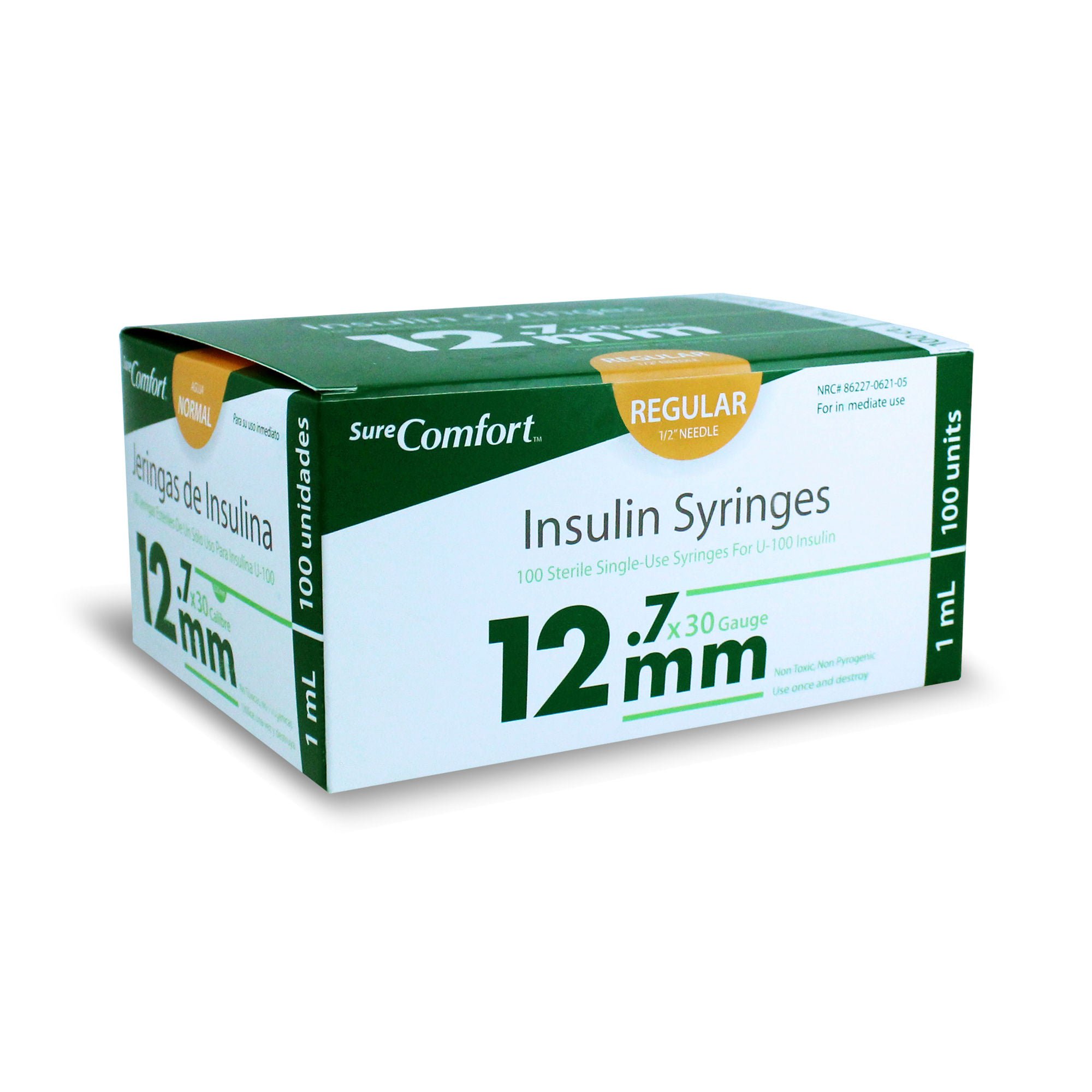 Allison Medical Inc SYRINGE, INSULIN HYPODRM SURE CMFRT 1ML 30GX1/2" (5BX/CS)