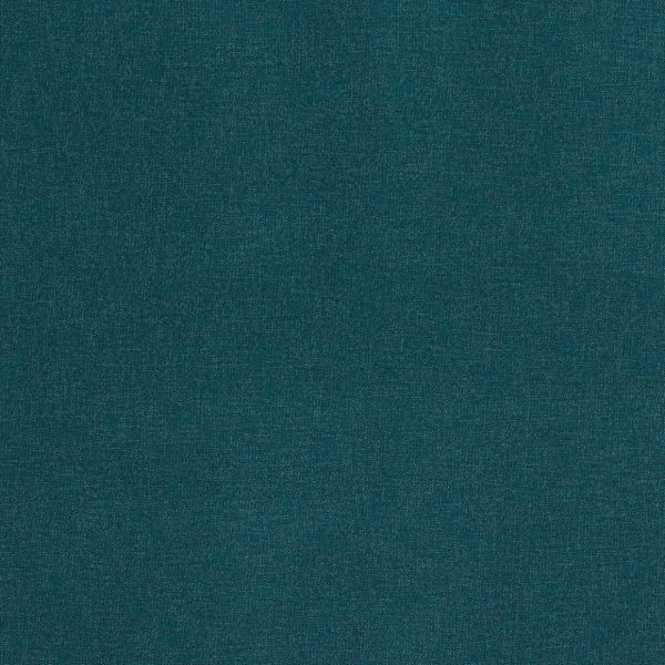 Teal woven fabric (upholstery-style) filling the frame, lying flat and showing fine, slightly textured weave; evenly lit close-up with no visible edges or background.