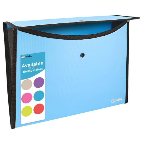 Document Holder, Square Flap Letter Size - Blue