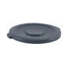 Boardwalk, Round, Resin, 44 gal, Gray, Receptacle Lid