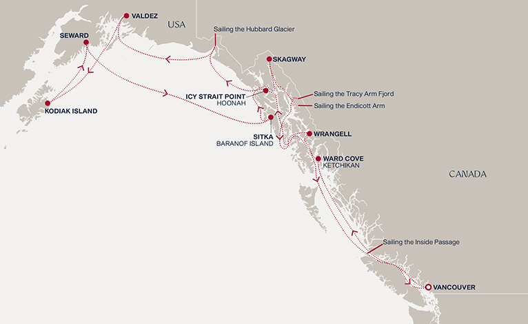 Itinerary map