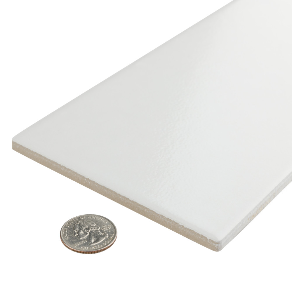 Piscina Glossy White with BioTech 4-3/4 in. x 9-5/8 in. Porcelain Floor and Wall Tile