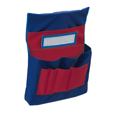 Pacon  Chair Storage Pocket Chart, Blue & Red,  18-1/2