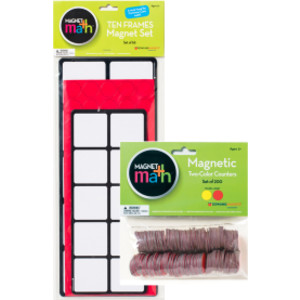 Ten Frames Magnet Set with Extra Two-Color Counters Bundle