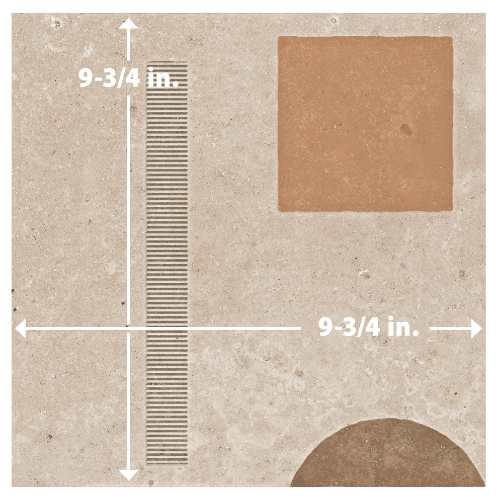 Adagio Decor Element 9-3/4 in. x 9-3/4 in. Porcelain Floor and Wall Tile