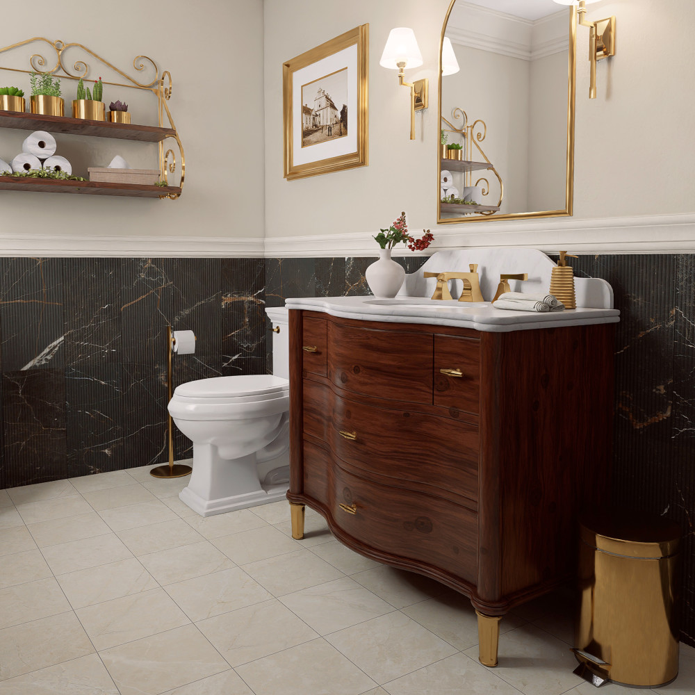 Reve Beige 11-3/4 in. x 11-3/4 in. Porcelain Floor and Wall Tile