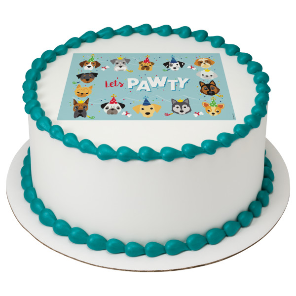 Let's Pawty PhotoCake® Edible Image®