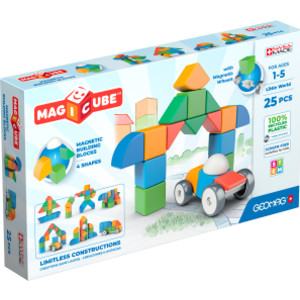Magicube Magnetic Shapes & Animals Building Set, 25 Pieces