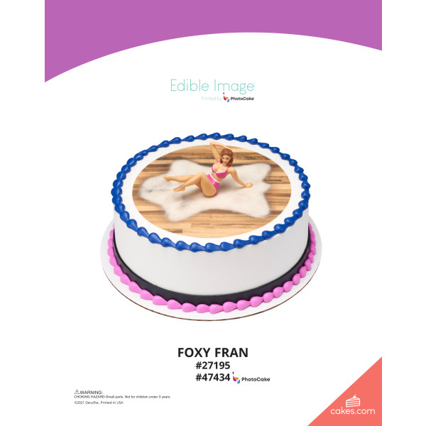Foxy Fran The Magic of Cakes® PhotoCake® Enhanced Round Background Page