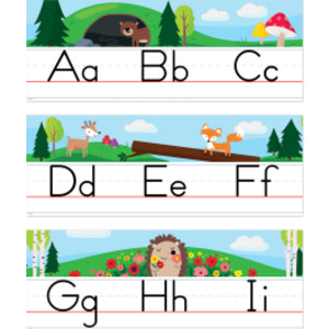 Woodland Friends Alphabet Line Bulletin Board Set