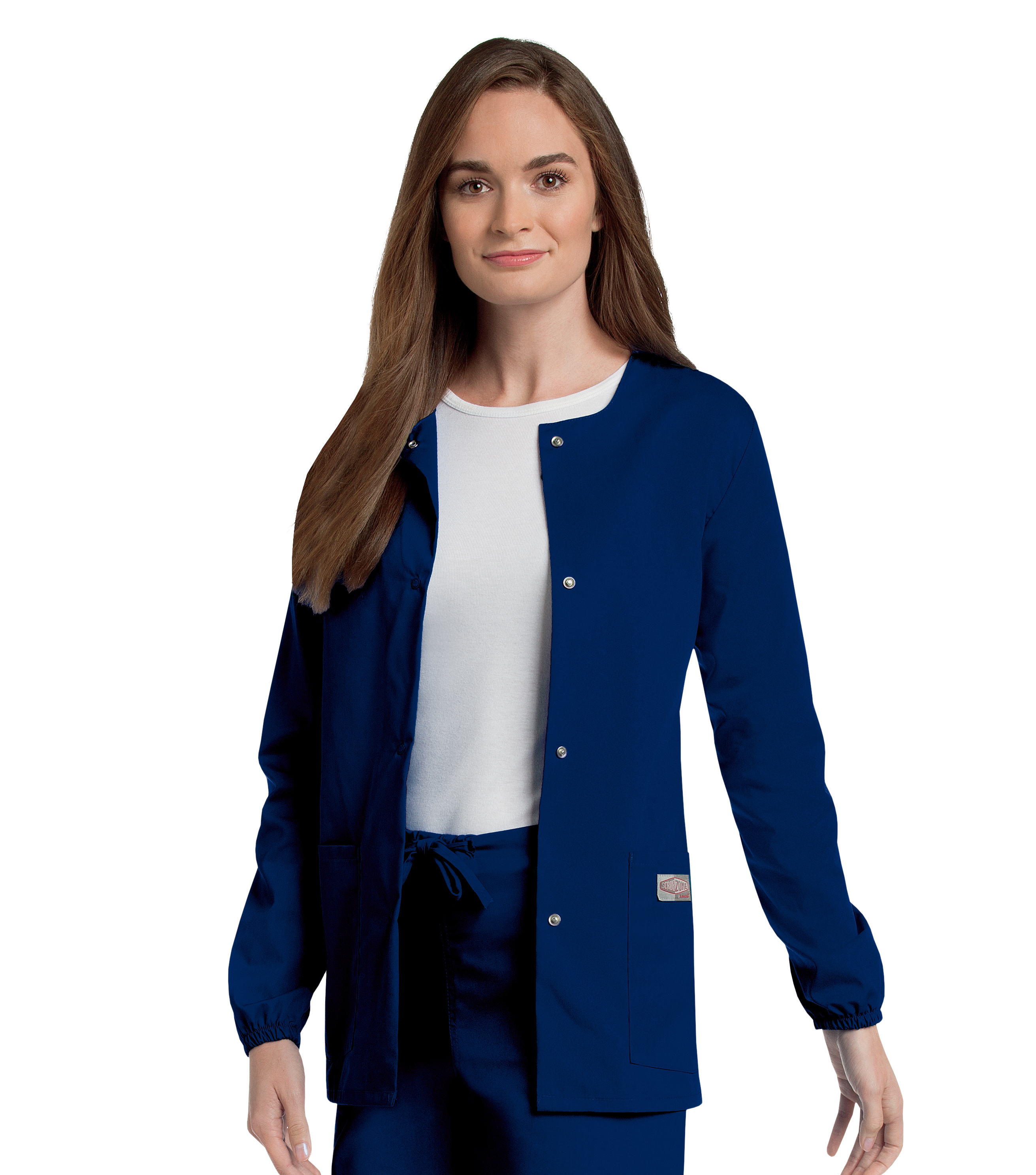 Landau Scrub Zone Women&#8216;s 3-Pocket Warm-Up Scrub Jacket-Landau