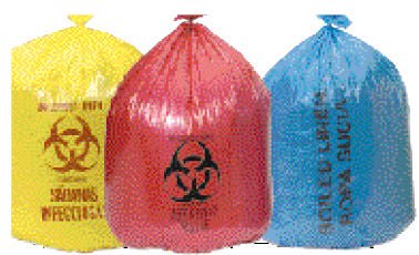 Colonial Bag Biohazard Waste Bag, 45 gallon Capacity, 37 x 50 Inch