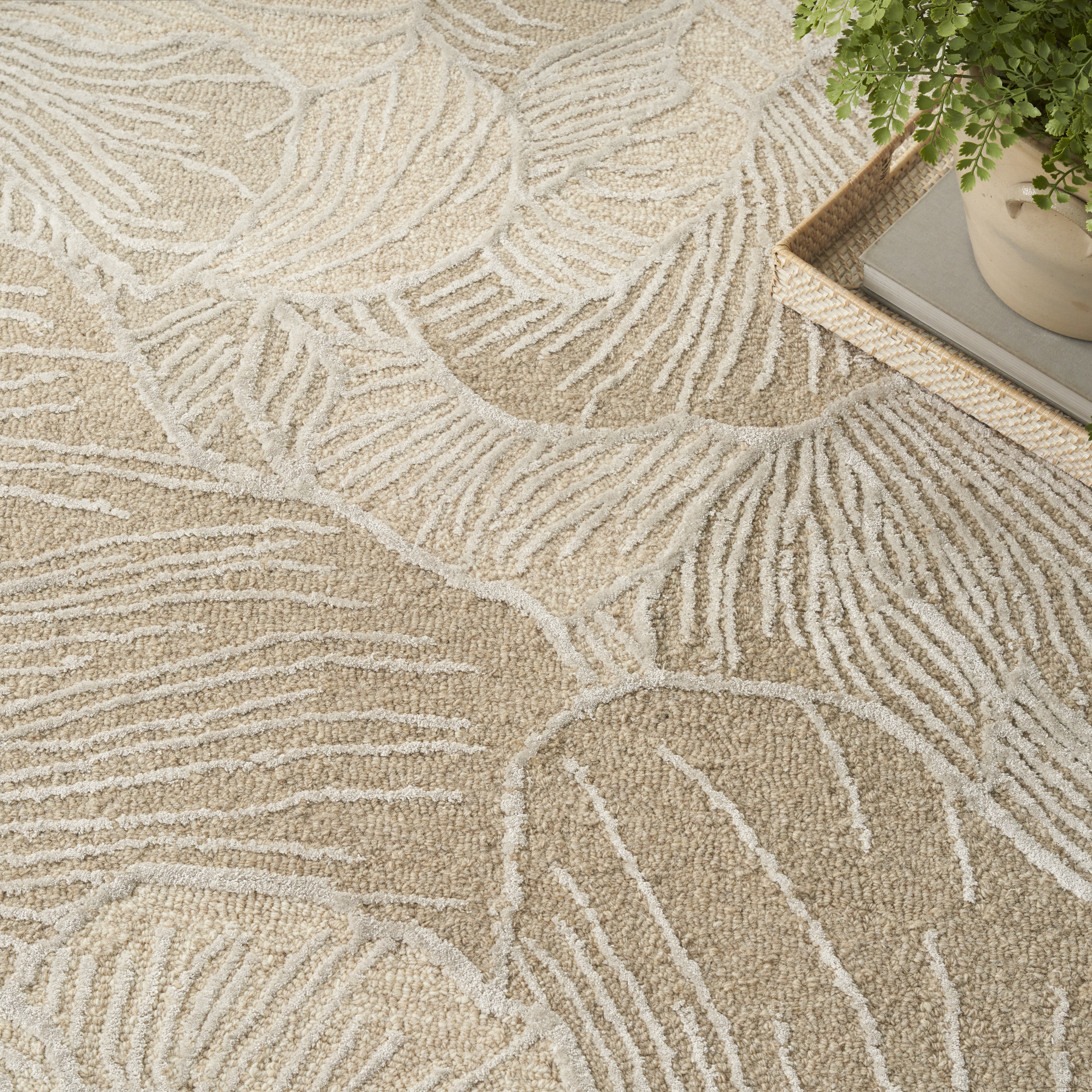 Nourison Avra 8'6" x 11'6" Taupe Modern Indoor Rug