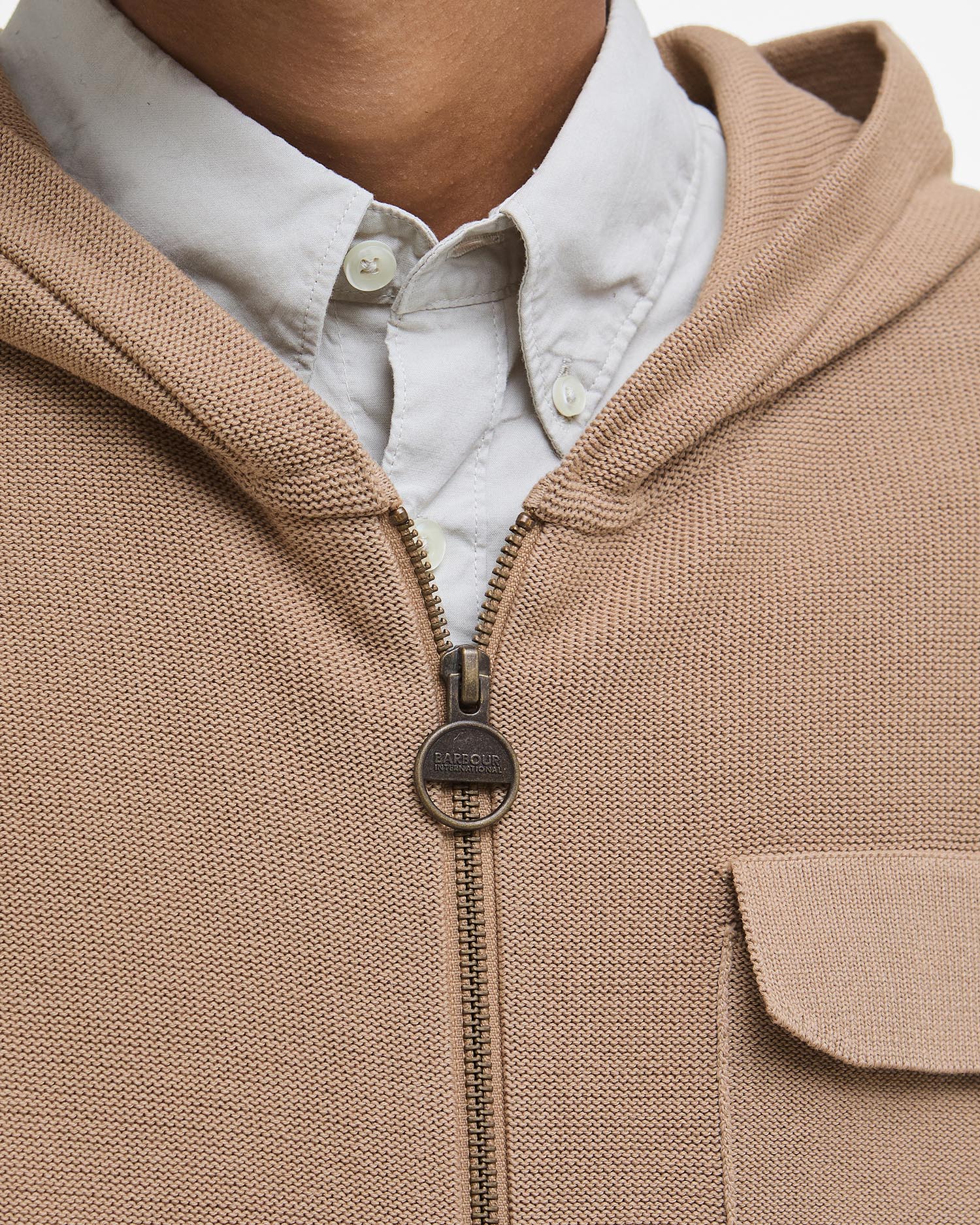 Barbour x TO KI TO Multi-Pocket Knitted Hoodie image number 5