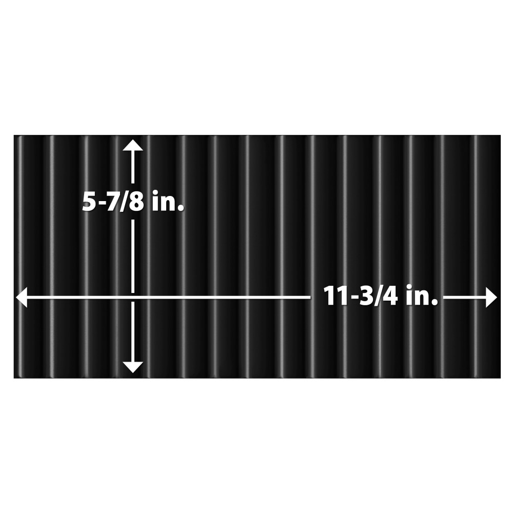 Crown Heights Rubik Glossy Black 5-7/8 in. x 11-3/4 in. Ceramic Wall Tile
