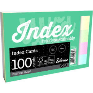 Dot Grid Index Cards, 6 x 4 Inches, 4 Assorted Colors, 100 Cards