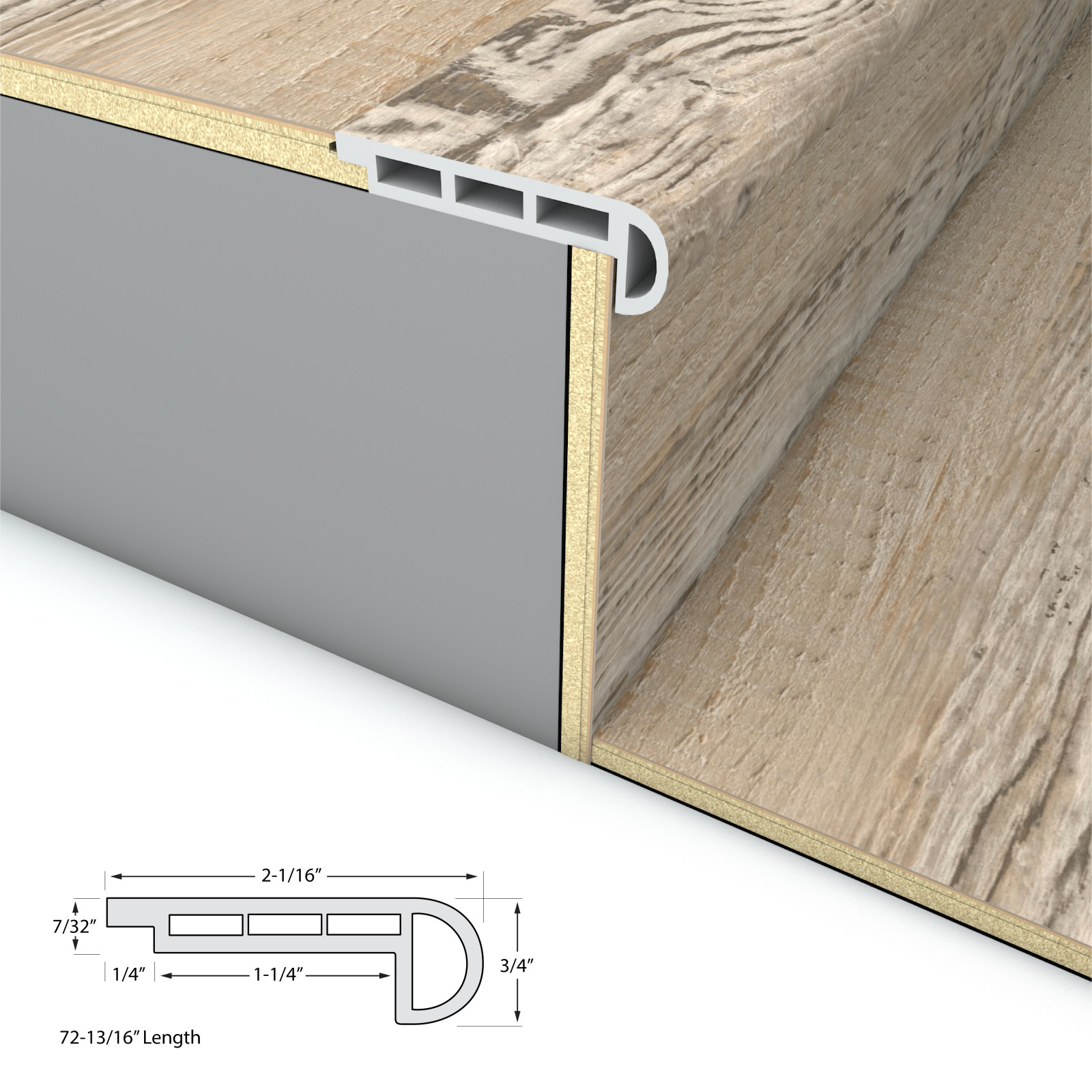 Top Tie Stair Nosing Flush 6.5mm view 4