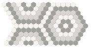 Studio Light Gray Mix 8×14 Hexagon Pattern Mosaic Matte