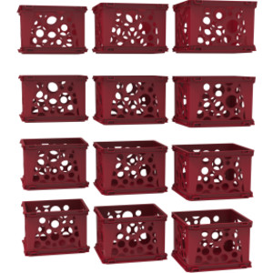 Mini Crate, Red, 12-Pack