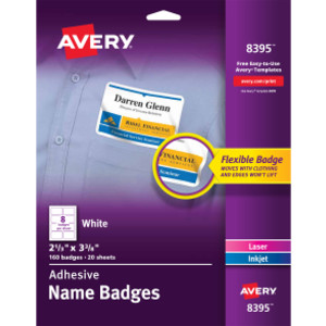 Printable Name Tags, 2-1/3" x 3-3/8", 160 Pack