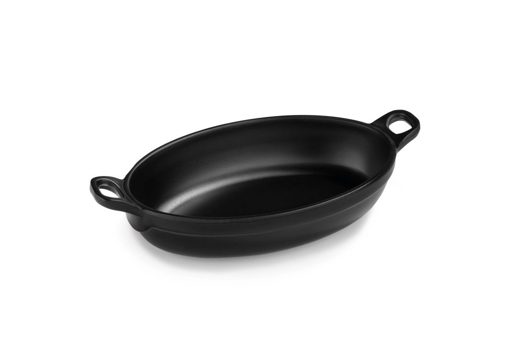 Mini Casserole ovale 21 x 14 x 3.5 cm mélamine noir