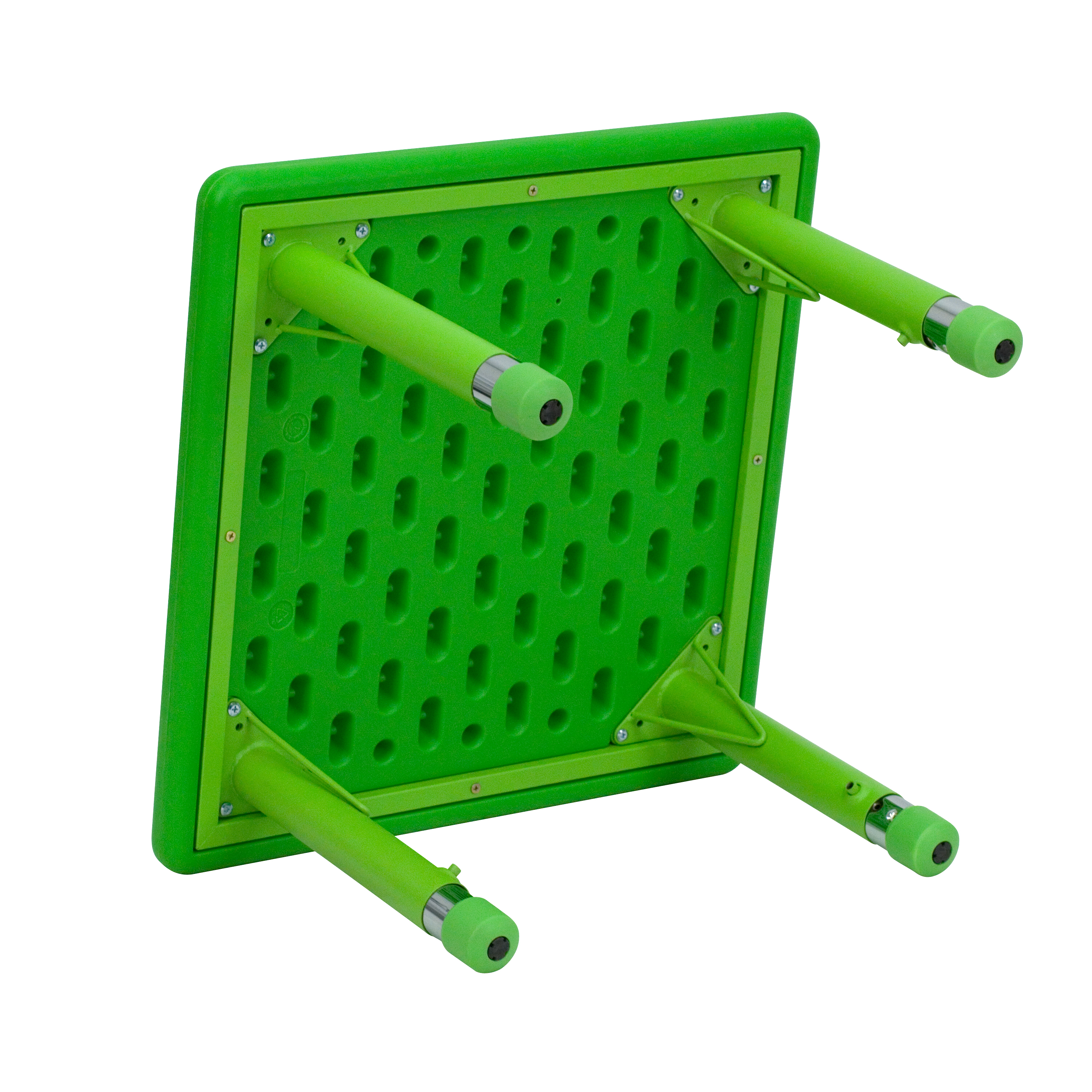 24" Square Natural Plastic Height Adjustable Activity Table - School Table for 4 - Picture 14 of 28