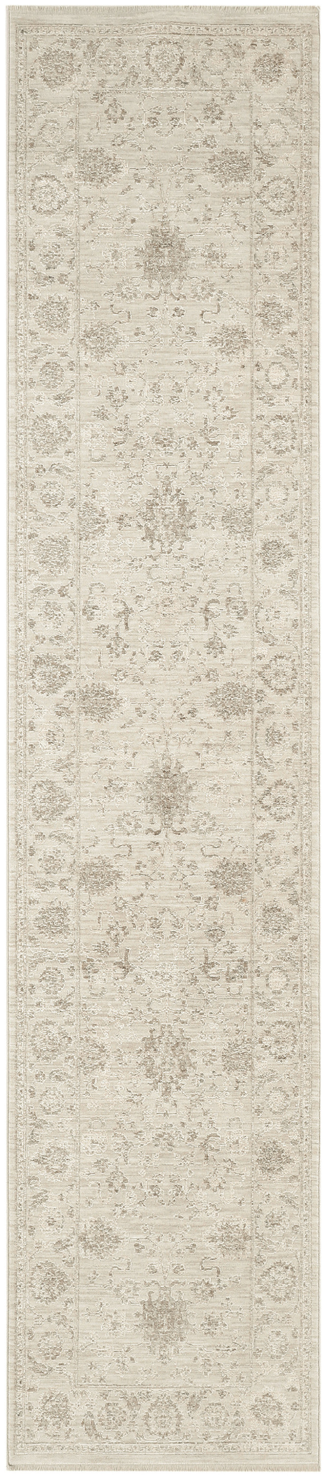 Nourison Shadows 2'2" x 12' Ivory Vintage Indoor Rug