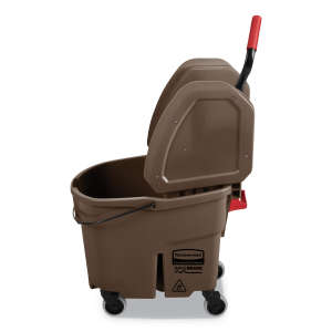 Rubbermaid Commercial, WaveBrake, 35qt, Mop Bucket w/ Downpress Wringer, Brown