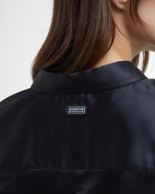 Della Satin Long-Sleeved Shirt Classic Black