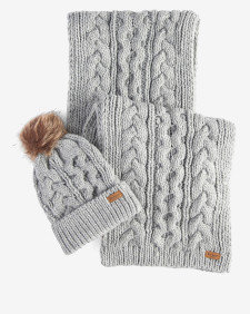 Penshaw Beanie & Scarf Gift Set Classic Grey