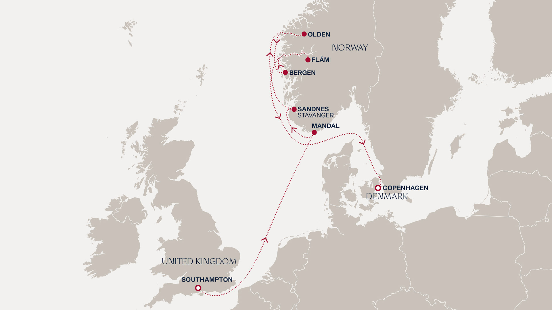 Itinerary map