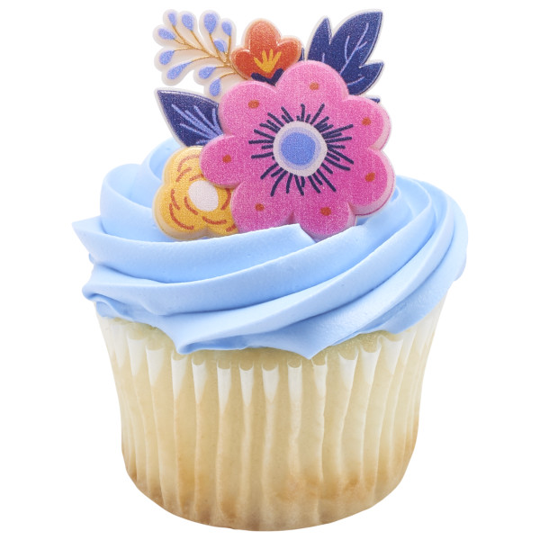 Spring Floral Cupcake Rings