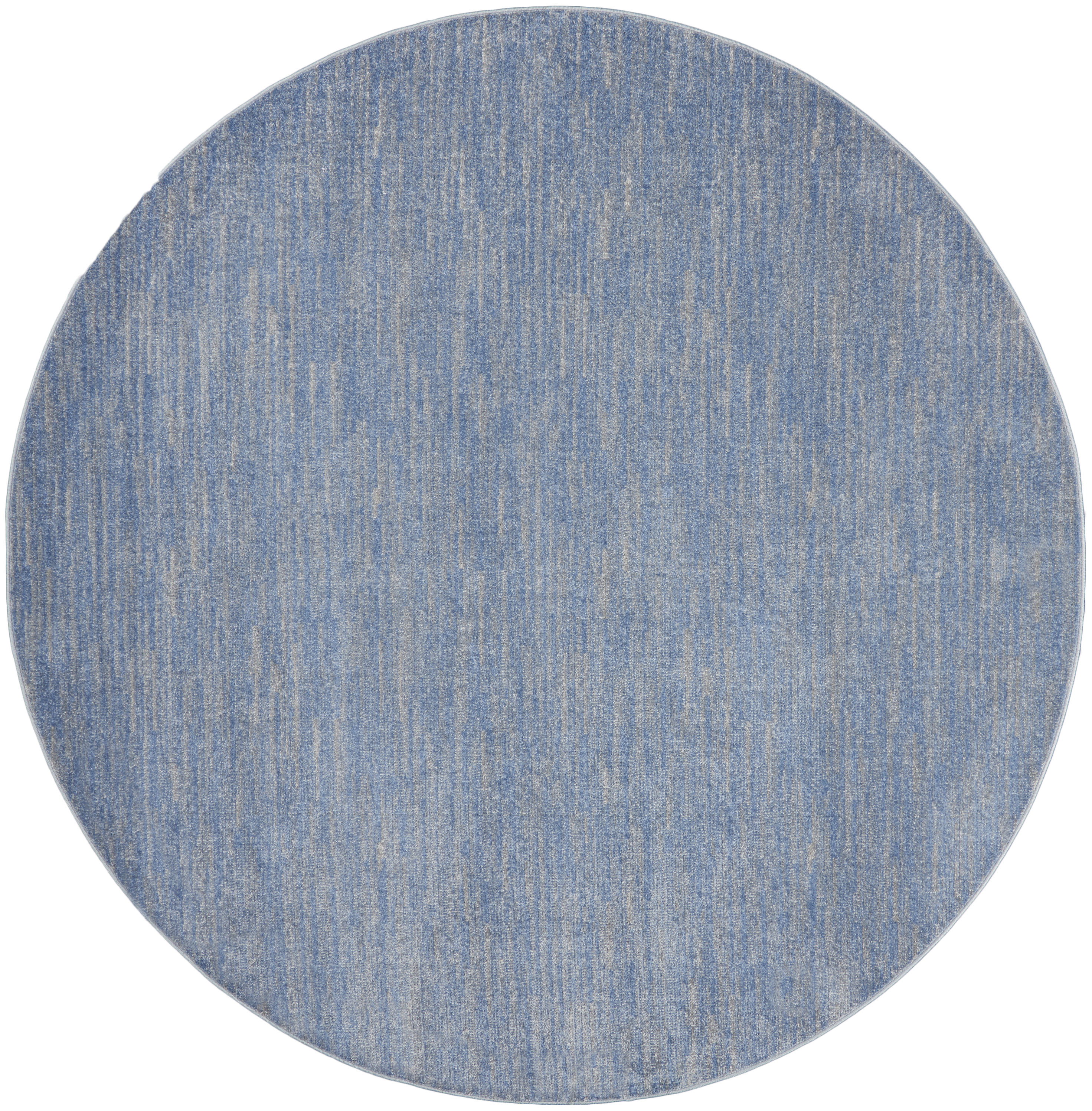 Nourison Nourison Essentials 8' x Round Blue Grey Outdoor Rug