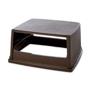 Rubbermaid Commercial, Glutton®, Square, Resin, 56 gal, Brown, Receptacle Lid