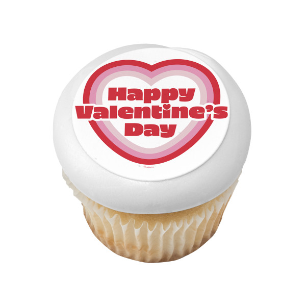 Happy Valentine's Day Heart PhotoCake® Edible Image®