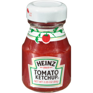 HEINZ Ketchup Single Serve Roomservice Jar, 2.25 oz. Container (Pack of 60) image