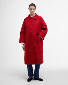 Barbour The Edit by Alexa Lizzy Showerproof Car Coat Scarlet/Dress Tartan