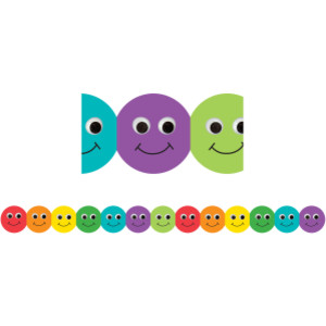 Smiley Face Mighty Brights&trade; Border, 12 Strips/36 Feet