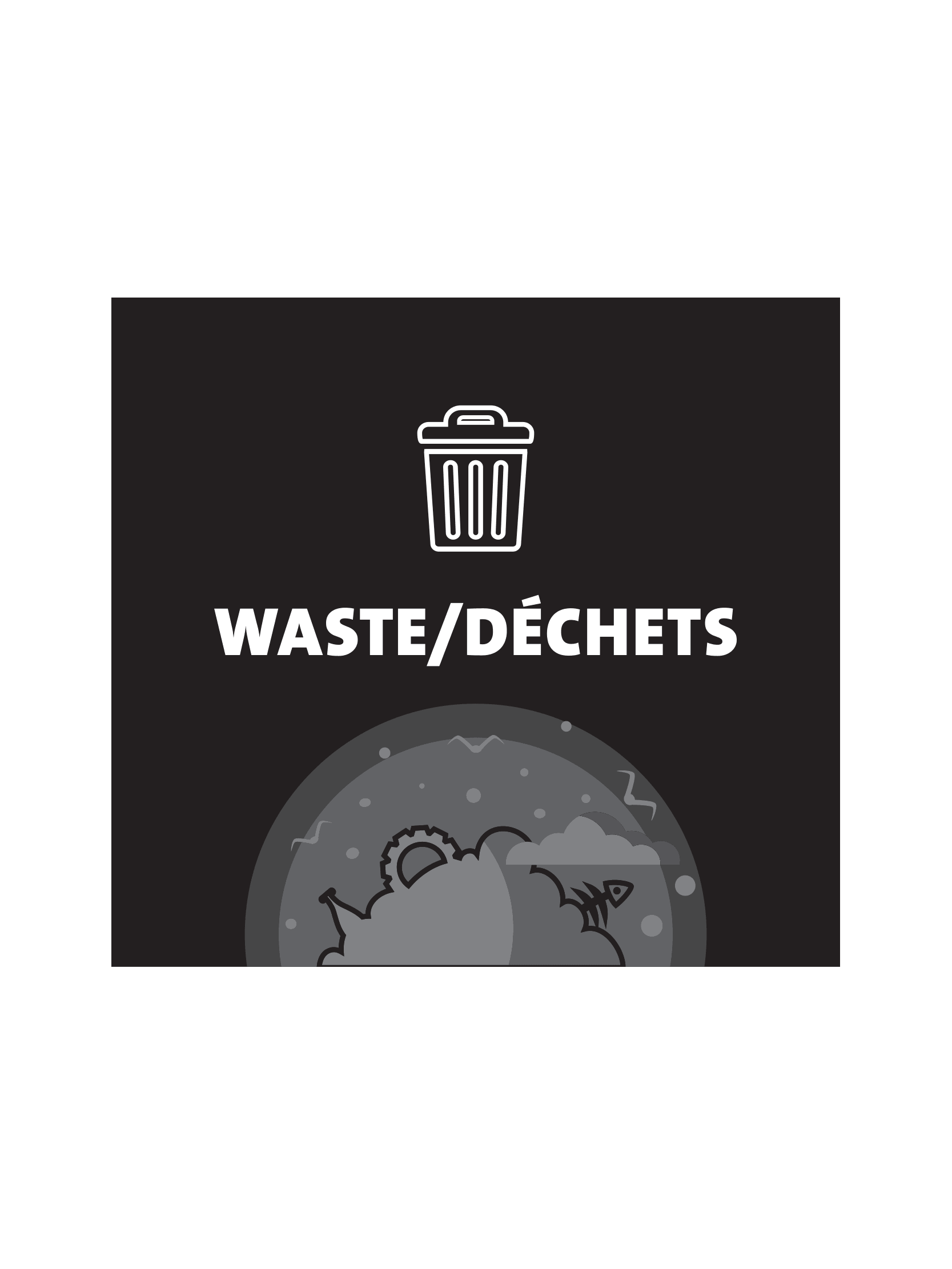 ARISTATA – Sign – Waste-Dechets – Black