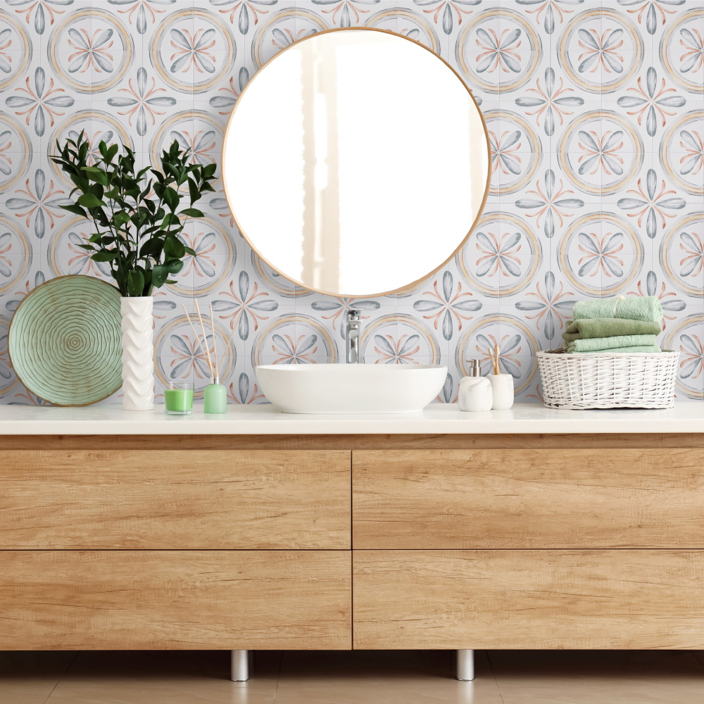 Saint Germain Chaud Deco Rivette 5-3/4 in. x 5-3/4 in. Porcelain Floor and Wall Tile