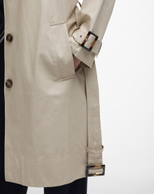 Maia Showerproof Trench Coat Light Sand/Rosemary Tartan