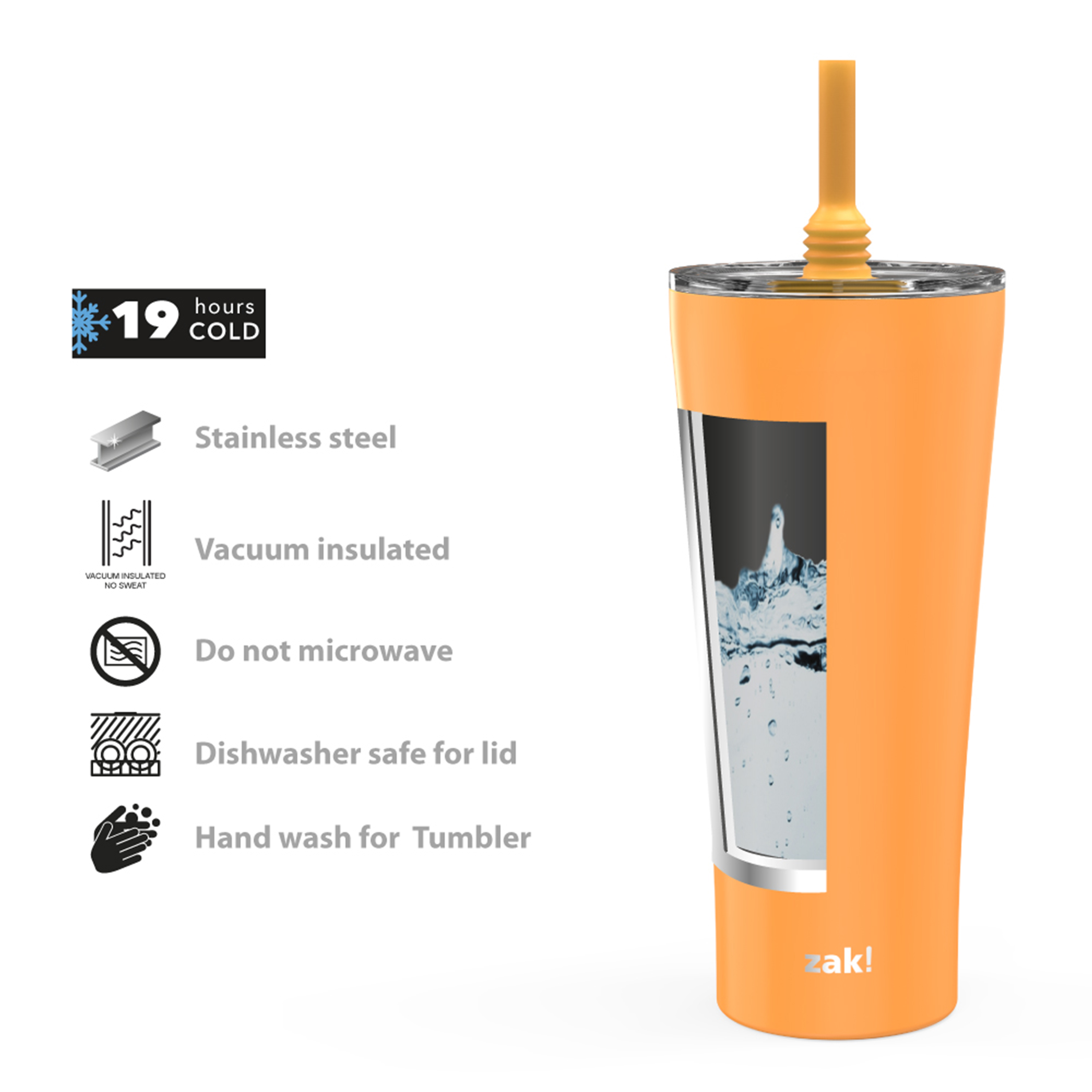 Alfalfa 30 ounce Vacuum Insulated Stainless Steel Tumbler, Orange slideshow image 4 Alfalfa 30 ounce Vacuum Insulated Stainless Steel Tumbler, Orange slideshow image 4