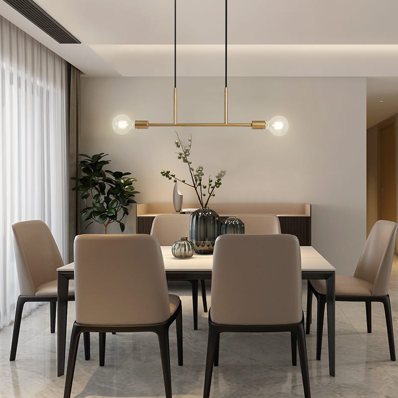 Modern Pendant Modern Style Pendant 2 Light — installation 2