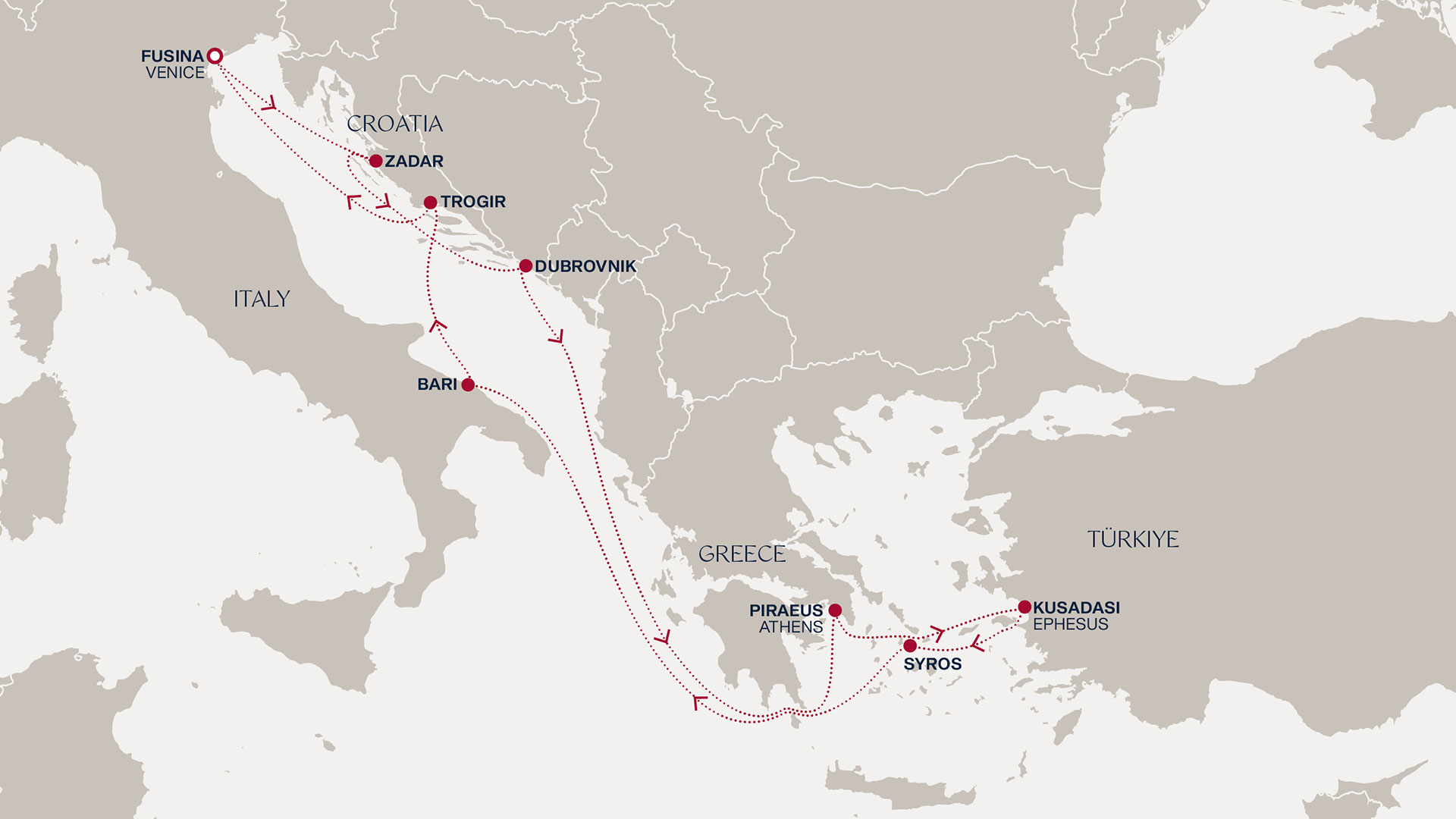 Itinerary map