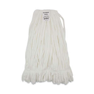 Boardwalk, Enviro Clean Cotton Looped-End Wet Mop Head with 1" Headband, Large, White