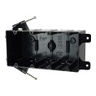 flexBOX Switch Box, Polyvinyl Chloride, Black, New Work, 4-Gang, 3-1/4 in. D, Angled Mid-Nails/Quick Thread Device Holes