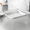 Half-size 1 ½-inch-deep Super Pan 3® perforated stainless steel steam table pan